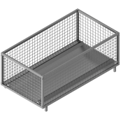 Mesh basket for storage of accessories
